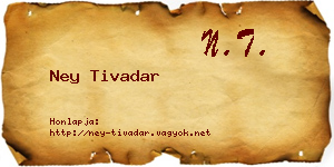 Ney Tivadar névjegykártya